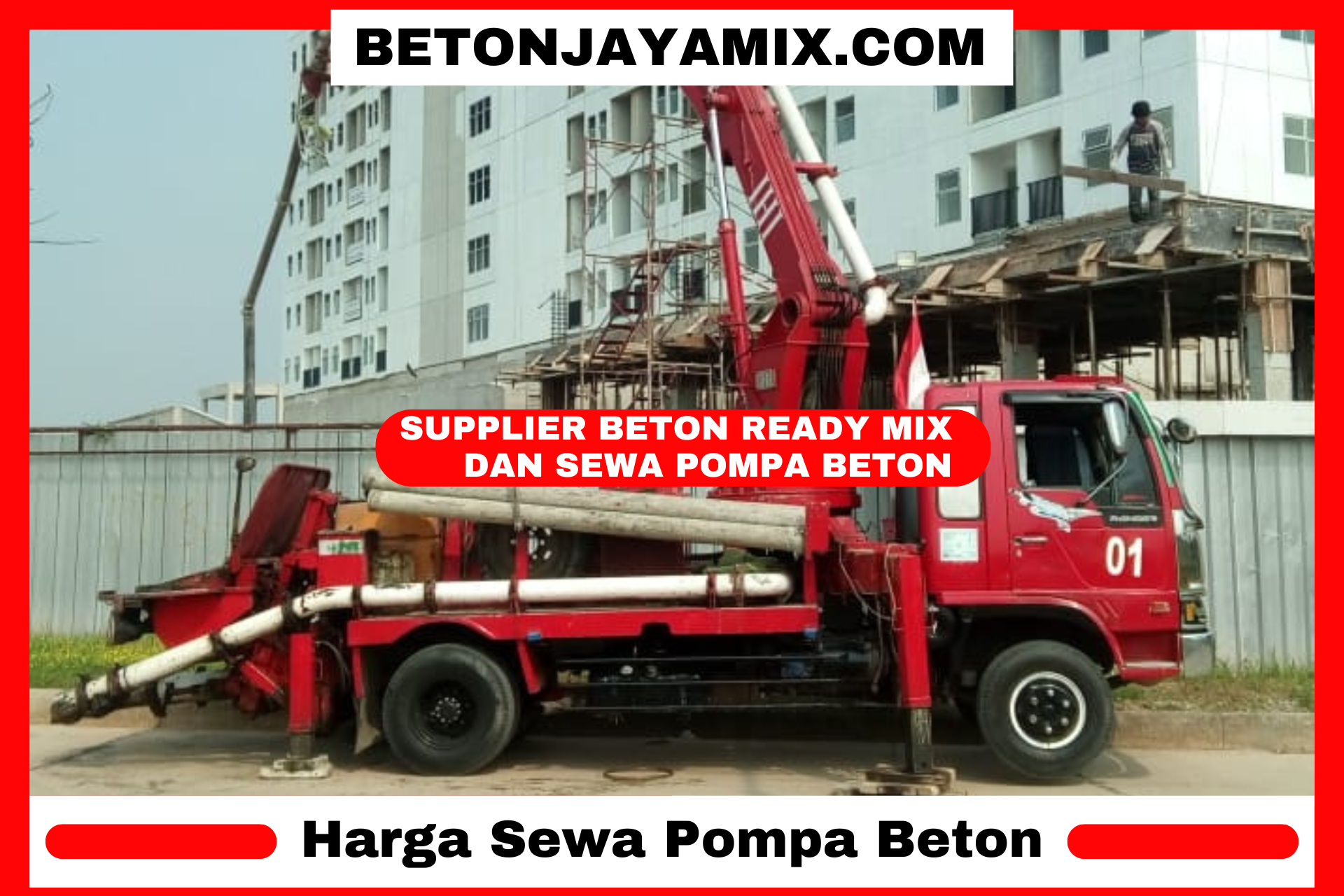 Harga Sewa Pompa Beton Terdekat